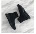 Huangfu vớ đen tinh khiết giày đen chiến binh đen dưới nam giới và phụ nữ các cặp vợ chồng cao để giúp căng giày kích thước lớn ulzzang mất mùa xuân Giày cao gót