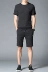 Giản dị phù hợp với nam giới mùa hè 2018 mới mỏng người đàn ông lanh bông và vải lanh thể thao ngắn- tay quần short hai mảnh