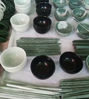 Натуральная ручная изготовленная чернила нефритовая магнитная терапия нефритовая чаша Guizhou Cuoyu тушены