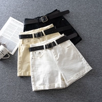 Белая джинсовая юбка, шорты, тонкие приталенные штаны, 2021 года, А-силуэт, свободный крой