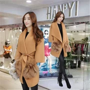 Áo len nữ hàng ngày của phụ nữ Hàng Châu 2017 dài mùa xuân 2017 không thêm chất liệu cotton thời trang Hàn Quốc lỏng lẻo - Trung bình và dài Coat