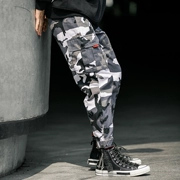 Ngụy trang overalls quần thủy triều nam thương hiệu ulzzang phiên bản Hàn Quốc giản dị của xu hướng quần Yu Wenle hip hop quốc triều
