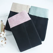 Mùa thu và mùa đông quần cotton nữ cộng với nhung dày màu eo mờ cashmere một quần legging eo cao ấm