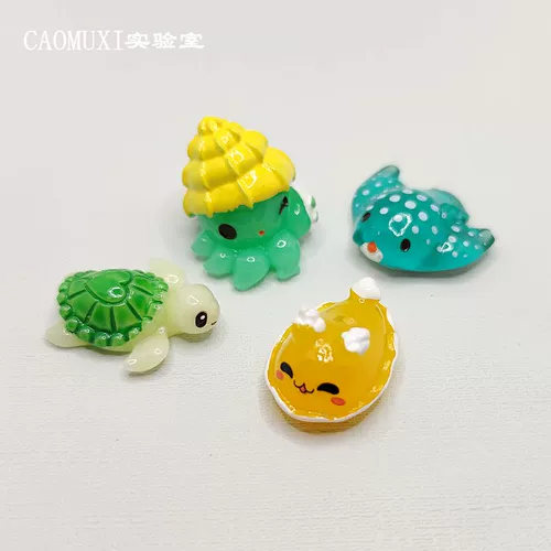 Маленькая реалистичная акула, микро пейзаж, дельфин, крокодил