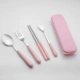 Чистый розовый [Spoon Spoon Spoon Fork+Box]+Ледяная ложка