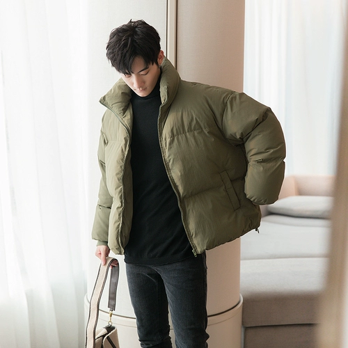 Зимняя трендовая черная куртка, (в наличии на складе), увеличенная толщина, в корейском стиле, свободный крой