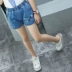 Trong quần trẻ em lớn của trẻ em bên ngoài mặc lỗ cô gái quần short denim cô gái 2018 mùa hè phần mỏng Hàn Quốc phiên bản của quần nóng hoang dã quần áo bé gái Quần jean