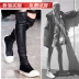 Tang Hao hoàng tử Wentong khởi động RO là mỏng trên đầu gối khởi động ống dài stovepipe stretch boots của phụ nữ giày phẳng cao khởi động