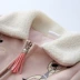 Quần áo trẻ em cotton 2018 mùa đông mới cho bé gái áo khoác dây kéo áo sơ mi wt-8165