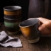 Sáng tạo Nhật Bản tráng men vẽ tay nhà hàng gốm bộ đồ ăn hộ gia đình sứ bát bát gạo với tay cốc muỗng muỗng nhỏ