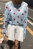 Hàn quốc đầu mùa thu sản phẩm mới dễ thương nhỏ tươi sóng kem chống nắng áo sơ mi phần mỏng quan điểm vi áo len dài tay áo khoác sinh viên áo nữ Đan Cardigan