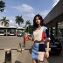 Hồng Kông hương vị mùa hè chic retro POLO cổ áo hit màu ngắn tay áo đan T + cao eo bag hip váy thời trang phù hợp với nữ kiểu đồ bộ đẹp Bộ đồ