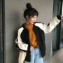 Mùa thu và mùa đông của phụ nữ phiên bản Hàn Quốc của phong cách Harajuku sang trọng retro kết hợp cổ áo len lỏng áo khoác dài tay áo khoác cardigan - Áo Hàn Quốc mẫu áo măng tô nữ đẹp 2019