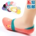 5 cặp của Hàn Quốc dễ thương nông miệng vớ vô hình silicone chống trượt vớ của phụ nữ bông nữ vớ thuyền vớ mỏng vớ mắt cá chân Vớ mắt cá chân
