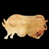 Toàn bộ bữa tiệc cừu Elm Elm hình con lợn hình con bò hình con chó bằng gỗ phân vùng - Tấm