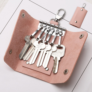 Túi chìa khóa nữ lưu trữ túi Hàn Quốc mini dễ thương sáng tạo đơn giản nhỏ tươi đa chức năng chìa khóa xe túi nam ví nam da thật