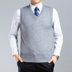 Mùa thu và mùa đông mới trung niên của nam giới cashmere vest V-Cổ kích thước lớn len vest trung niên áo len vest áo len Dệt kim Vest