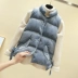 Áo vest nhung cotton vàng nữ ngắn đoạn đông 2018 phiên bản Hàn Quốc mới của áo cổ lọ đứng vest vest xuống vai áo khoác áo khoác nỉ nữ Áo vest