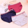 5 túi của đơn giản màu rắn đồ lót của phụ nữ cotton eo pocket hip tóm tắt đàn hồi side breathable đồ lót phụ nữ quần lót nữ sinh