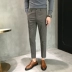 Suit nam sọc phiên bản Hàn Quốc của Slim thanh niên giản dị đẹp trai xu hướng kinh doanh trang phục phù hợp với phong cách Anh - Suit phù hợp quần nam Suit phù hợp