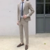 Dongdaemun Suit Suit Nam Slim Hàn Quốc Ăn mặc giản dị Xu hướng ăn mặc đẹp trai Thanh niên nhỏ Suit Anh - Suit phù hợp quần nam Suit phù hợp