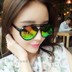 2018 mới hộp lớn nữ thủy triều lady dù để che nắng sunglasses dài mặt tròn mặt hoang dã chống nắng chống uv kính mát kinh mat Kính râm