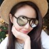 2018 mới hộp lớn nữ thủy triều lady dù để che nắng sunglasses dài mặt tròn mặt hoang dã chống nắng chống uv kính mát kinh mat Kính râm