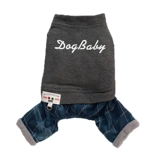 Тедди -собачья одежда осень четыре -маленькие маленькие собаки -мужские собаки милые нежные джинсы Bomei Dog вязаная зимняя оленя