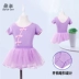 Quần áo trẻ em phong cách Trung Quốc mới tập thể dục quần áo múa ba lê ngắn tay công chúa váy pettiskirt - Trang phục Trang phục