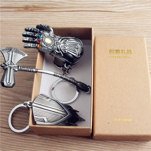 Мстители, металлический брелок, неограниченные перчатки для ключей, подарок на день рождения