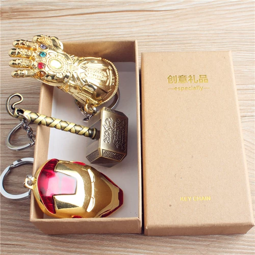 Мстители, металлический брелок, неограниченные перчатки для ключей, подарок на день рождения