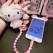 Phim hoạt hình dễ thương Kitty sạc kho báu cá tính di động mini siêu dễ thương điện thoại di động Hàn Quốc Hello Kitty quà tặng nữ - Ngân hàng điện thoại di động
