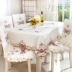 Nhà hàng châu Âu nhà hình chữ nhật vải vải bàn vải vuông bàn cà phê vải ghế ghế đệm bao gồm bộ Khăn trải bàn