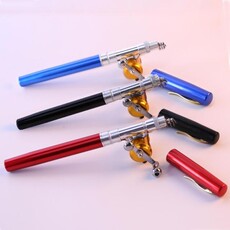 Ice удочкой 金属钢笔杆 袖珍鱼竿 冰钓竿 便携式超短海竿