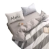 Ins Bắc Âu tối giản sọc bốn mảnh cotton cotton giường quilt chăn ký túc xá giường đơn ba mảnh - Bộ đồ giường bốn mảnh