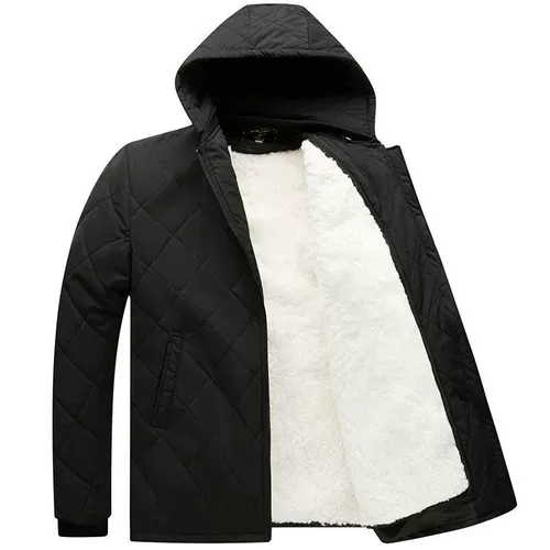 Демисезонная шерстяная куртка, шерстяной пуховик, для среднего возраста, увеличенная толщина