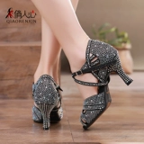 Серебристо-белая обувь, танцующие сандалии, туфли на высоком каблуке, коллекция 2022, мягкая подошва