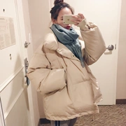 2018 mùa đông sinh viên Hàn Quốc lỏng dày chic bánh mì quần áo áo khoác cotton phần dài Harajuku gió bông quần áo phụ nữ