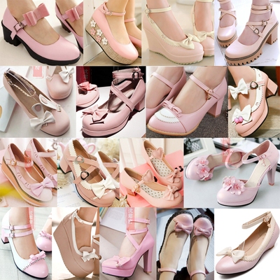 taobao agent Japanese footwear for princess high heels, Lolita style, cosplay