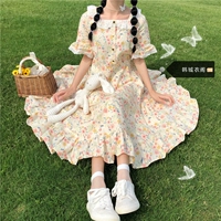 Милая юбка, платье для школьников, в цветочек, подходит для подростков