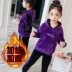 Cô gái mùa thu đông 2018 thời trang mới cho trẻ em nước ngoài nhung cô gái thể thao nhung hai mảnh quần áo mùa đông thời trang trẻ em Phù hợp với trẻ em