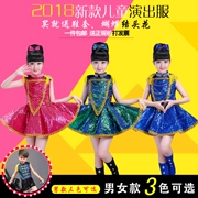 Trẻ em biểu diễn hip hop quần áo cô gái nhảy jazz sequin pettiskirt Trẻ em nhảy hiện đại trang phục cổ vũ