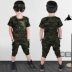 Ngày của trẻ em đồng phục ngụy trang trang phục nam ngắn tay lực lượng đặc biệt phù hợp với bé trai mùa hè đào tạo quân sự quần áo triều