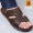 Old man sandal nam 2019 mùa hè Giày da mới đi biển dày lớp dưới da bò thoáng khí dép và dép - Sandal