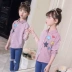 Áo sơ mi nữ tay dài 2018 trẻ em mới bé gái nước ngoài mùa thu áo sơ mi trẻ em lớn bé phiên bản Hàn Quốc cửa hàng quần áo trẻ em Áo sơ mi