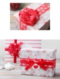 Лента, упаковка, украшение, со снежинками, 4см, китайский стиль, тонкое плетение, подарок на день рождения