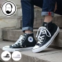 Converse CONVERSE ALL STAR giày vải cao cổ màu đen và trắng cổ điển M7650C M9160 - Plimsolls jordan panda cổ thấp