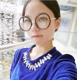 Retro Black Frame Myopia Big Frame Glasses Женская круглая корейская версия круглая рамка Большая круглая лицо леопардовые очки рамы женская доска полная рамка