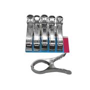 giá để đồ inox Lớn bằng thép không gỉ 12cm clip clip Không từ tính mạnh mẽ quần áo phơi nắng clip lớn Wanhui Cửa hàng bách hóa - Trang chủ giá để đồ