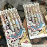 Брендовый мультяшный комплект, высококачественная черная ручка-роллер для школьников, 6 шт, 0.5мм